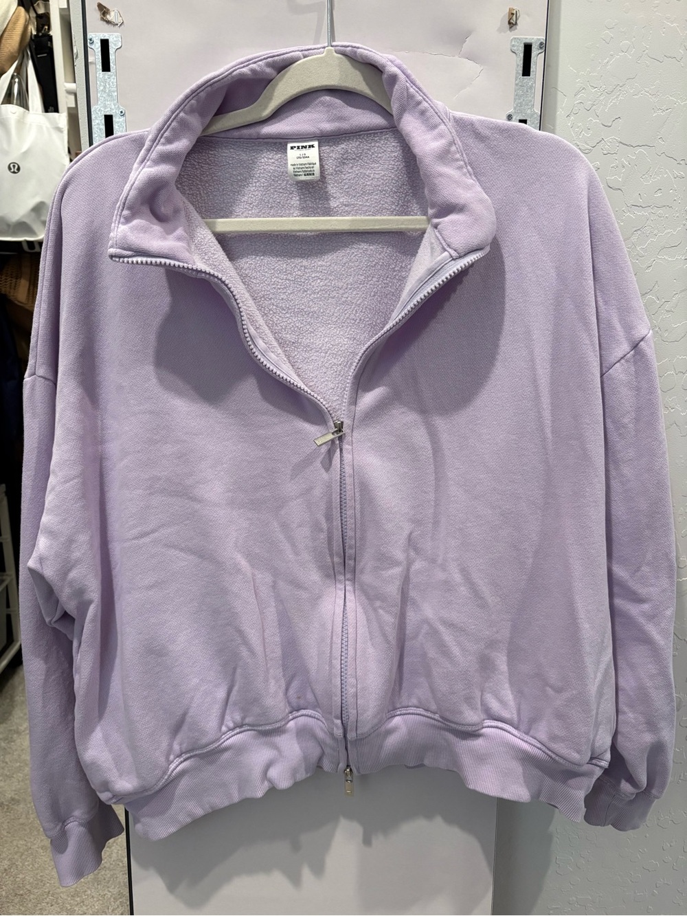 PINK Victoria's Secret Lavender Zip Sweater